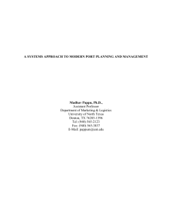 strategic planning of marine terminal operations