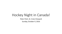 Hockey Night in Canada! - St. Croix Vineyard Church