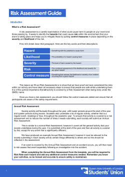 Risk Assessment Guide