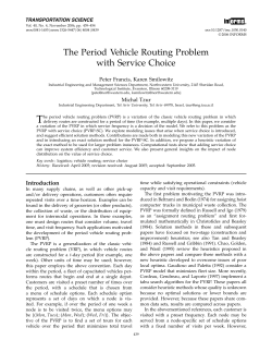 The Period Vehicle Routing Problem with Service Choice