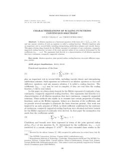 CHARACTERIZATIONS OF SCALING FUNCTIONS: CONTINUOUS