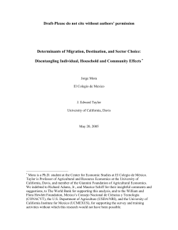 Determinants of Migration, Destination, and Sector Choice
