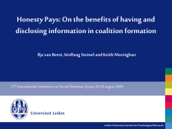 Leiden University Institute for Psychological Research Study 1