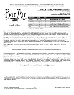 BON AIR YOUTH BASKETBALL LEAGUE