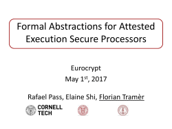Formal Abstractions for Attested Execution Secure
