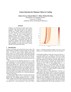 Action Selection for Hammer Shots in Curling
