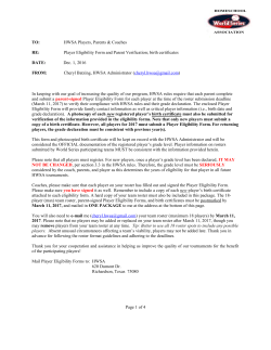 Player Registration Form: 2009
