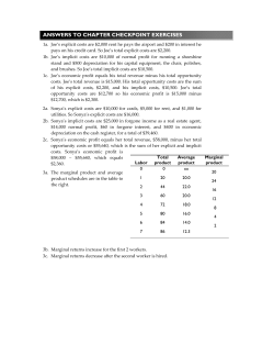 Answers to chapter CHECKPOINT EXERCISES 1a. Joe`s explicit