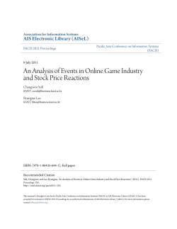 An Analysis of Events in Online Game Industry and Stock Price