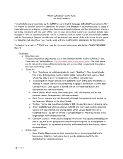 Page WMSF SCRABBLE &reg; Game Rules for North America