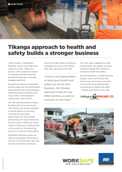 Tikanga approach to health and safety builds a stronger