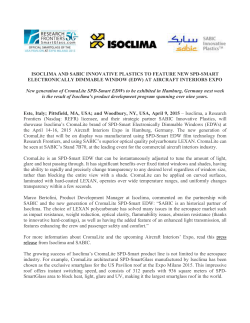 Isoclima and SABIC Innovative Plastics to Feature New SPD