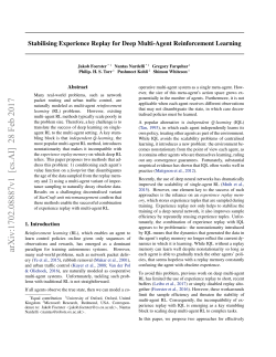 Stabilising Experience Replay for Deep Multi