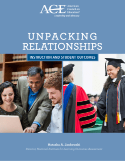 Unpacking Relationships: Instruction and Student Outcomes