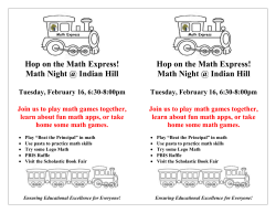 Hop on the Math Express!