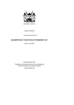 assumption of the office of president act