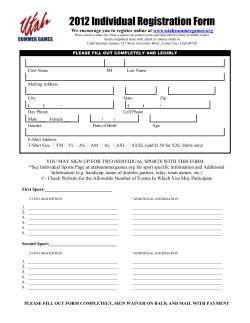 Individual Entry Form 2002