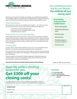 Get $300 off your closing costs!