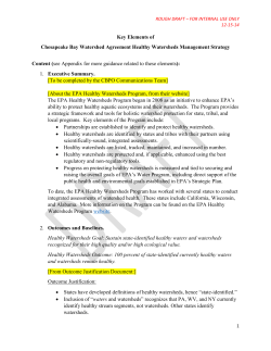 Healthy Watersheds - Choose Clean Water Coalition