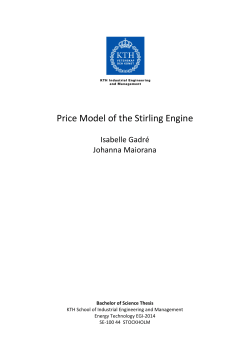 Price Model of the Stirling Engine