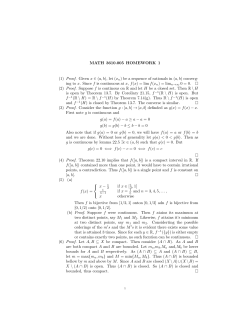 MATH 3610.005 HOMEWORK 1 (1) Proof. Given x &isin; (a, b), let (x n