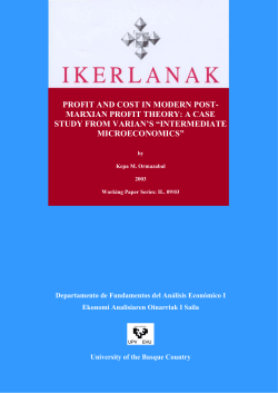 PROFIT AND COST IN MODERN POST