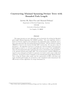 Constructing minimal spanning/Steiner trees with bounded path length