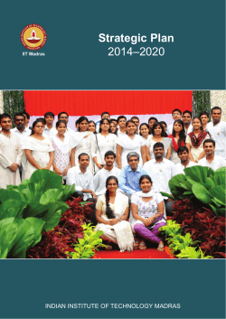 Strategic Plan 2014&ndash;2020 - Indian Institute of Technology Madras