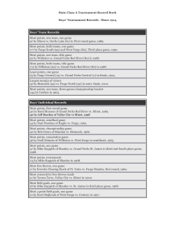 State Class A Tournament Record Book Boys` Tournament Records