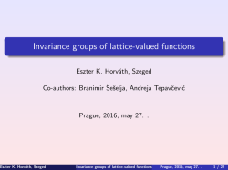 Invariance groups of lattice