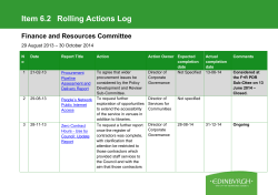 Item 6.2 - Rolling Actions Log