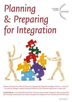 Mergers and acquisitions often fail because an