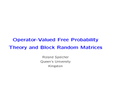 Operator-Valued Free Probability Theory and Block Random Matrices