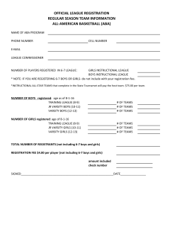 official league registration regular season team