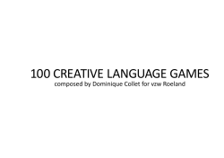 100 CREATIVE LANGUAGE GAMES