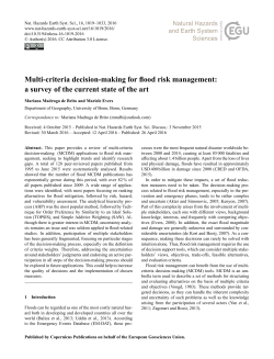 Multi-criteria decision-making for flood risk management: a survey of