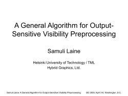 A General Algorithm for Output-Sensitive Visibility Preprocessing