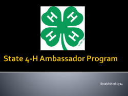 4-H Ambassador Program - Oklahoma 4-H
