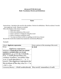 6th Grade Math Vocabulary - Read. Graduate. Succeed.
