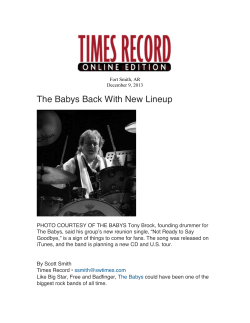 Tony Brock / Times Record Interview