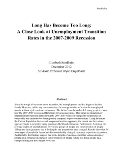 A Close Look at Unemployment Transition Rates in the 2007-2009