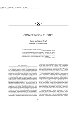 conversation theory - Association for Educational Communication
