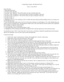 How to make a standard graph with Microsoft Excel