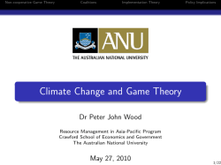 Climate Change and Game Theory - Crawford School of Public Policy