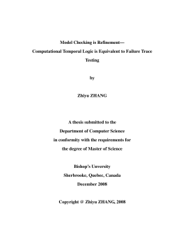 Model Checking is Refinement&mdash; Computational Temporal Logic is
