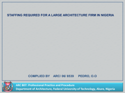 8539 PEDRO, OO ARC 807: Professional Practice and Procedure