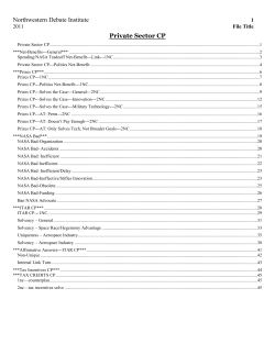Private Sector Counterplan - NDI - 2011