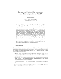 Parametric Protocol-Driven Agents and their Integration in JADE⋆