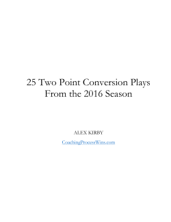 25 Two Point Conversion Plays From the 2016 Season