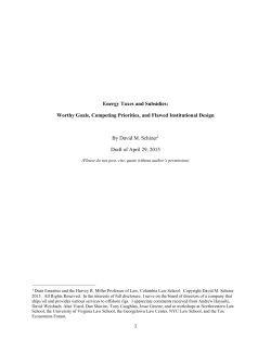 Energy Taxes and Subsidies